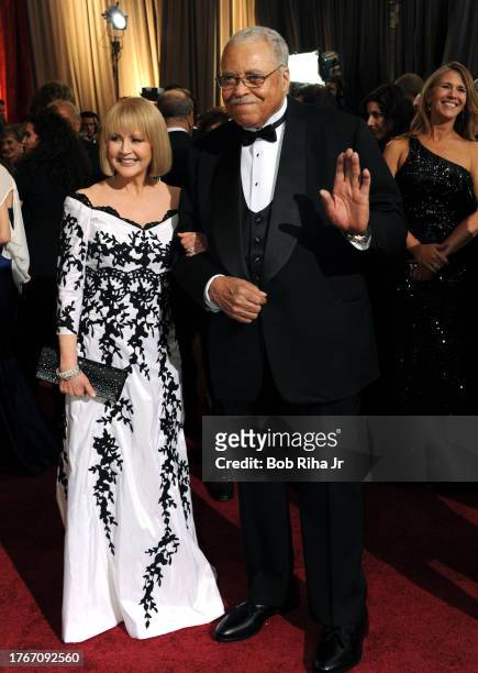 Actor James Earl Jones and Cecilia Hart arrive for the 84th annual Academy Awards Show, February 26, 2012 in Los Angeles, California.