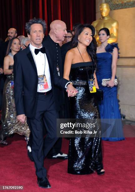Producer Brian Grazer and casting director Keli Lee arrive for the 84th annual Academy Awards Show, February 26, 2012 in Los Angeles, California.