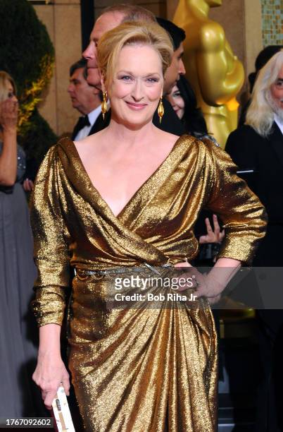 Actress Meryl Streep arrives for the 84th annual Academy Awards Show, February 26, 2012 in Los Angeles, California.