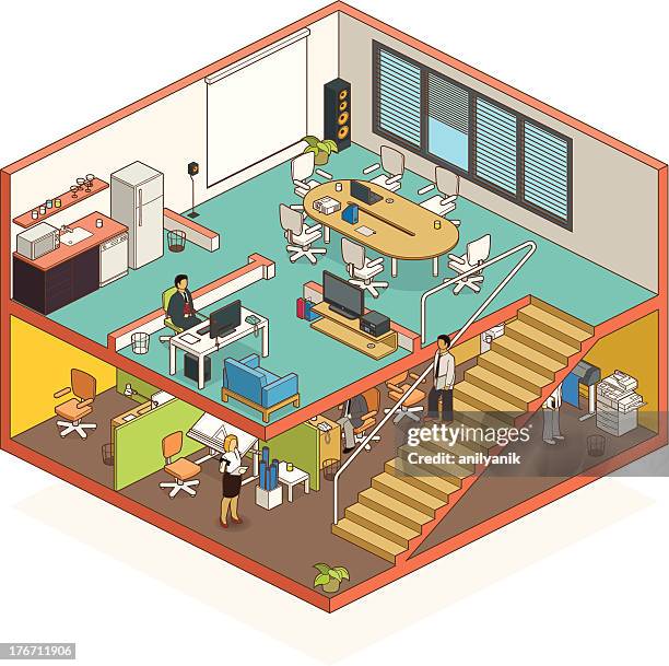 office - cubicle wall stock illustrations