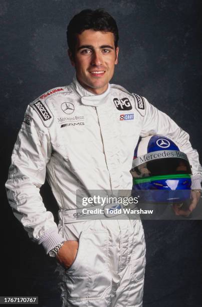 Portrait of Dario Franchitti from Scotland drives the Hogan Racing Reynard 97i Mercedes IC108D before the Championship Auto Racing Teams 1997 PPG...