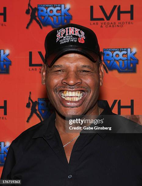 Former boxer and honoree Leon Spinks arrives at the "Night of the Champion" event hosted by the cast members of "Raiding the Rock Vault" at The Las...