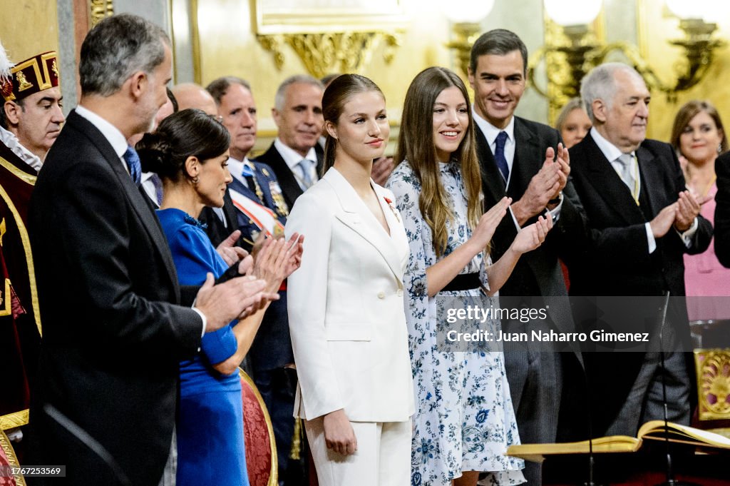 Princess Leonor Swears Allegiance To The Constitution At Spanish Parliament