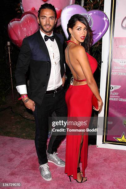 Personality Nabilla Benattia and guest attend the Karma International presents Kandyland 2013: "An Evening Of Decadent Dreams" benefiting of...