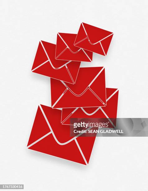 red envelopes - mail stock illustrations stock pictures, royalty-free photos & images