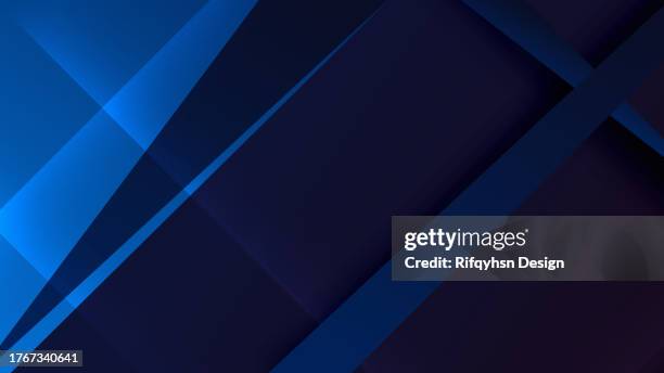 black blue abstract modern background on dark design with geometric triangle shape, shadow, diagonal stripes line and 3d effect. for landing page, book covers, brochures, flyers, magazines, any brandings, banners, headers, presentations, and more. - esports stock illustrations