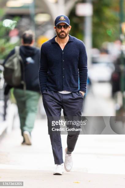 Ryan Reynolds is seen in Tribeca on October 31, 2023 in New York City.