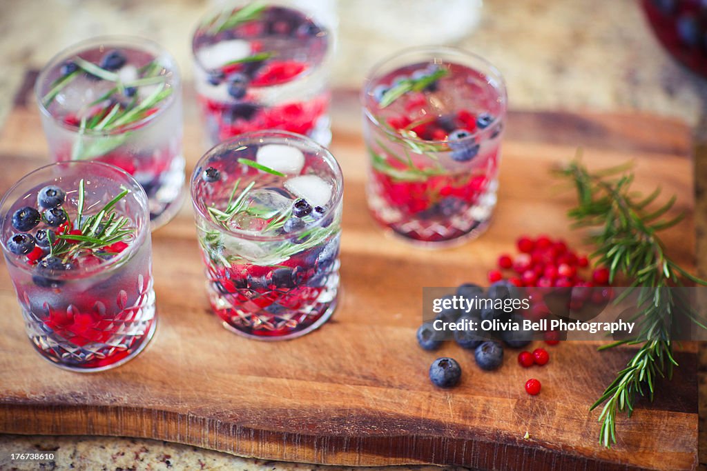 Red current and Blueberry Drinks