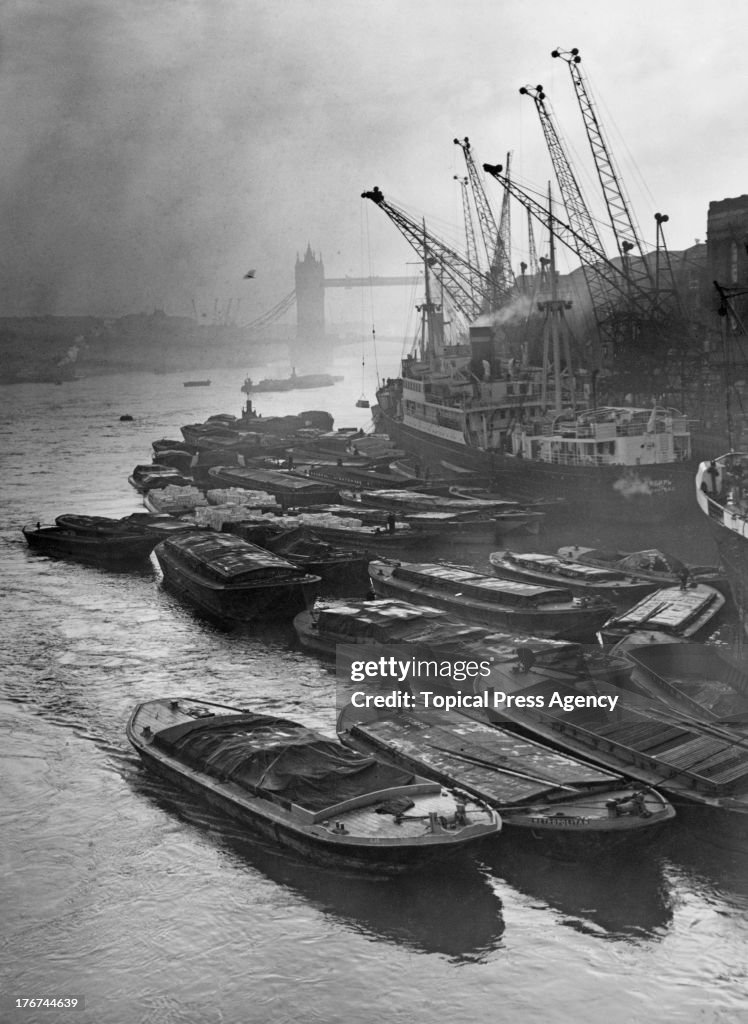 Barges At Hay's Wharf