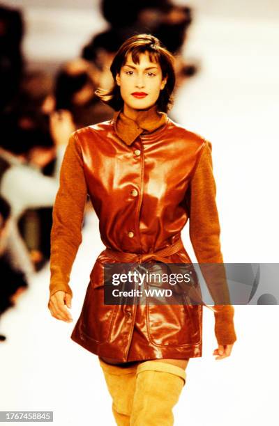 Model Yasmeen Ghauri; The filming of this fashion show is part of the Unzipped documentary.