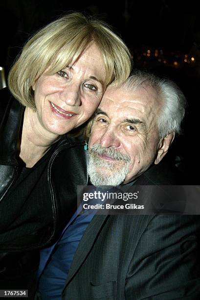 Olympia Dukakis and Husband Louis Zorich at The Opening Night Party for their Broadway Play "Ma Rainey's Black Bottom" by August Wilson at the...