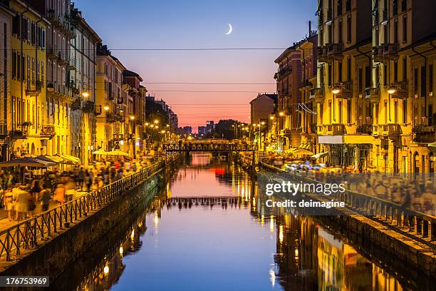 milan, naviglio grande - milano 個照片及圖片檔