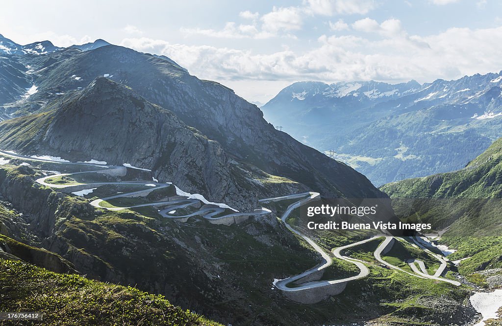 Winding road in the mountains