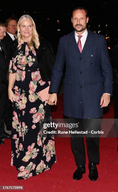 Crown Princess of Norway Mette- Marit and Crown Prince of Norway Haakon attend The Nordic Council Prizes at Oslo Opera House 2023 on October 31, 2023...