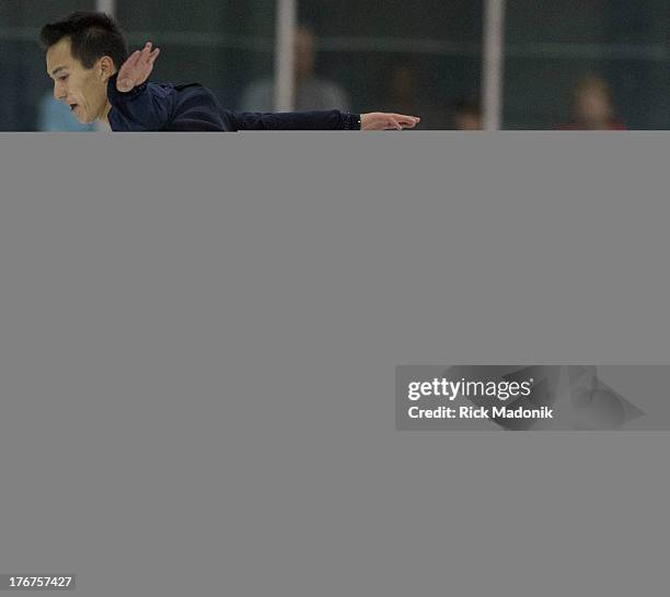 Patrick Chan closes Skate Canada Summer Skate event in Thornhill, August 18, 2013. The event was held at the Thornhill Community Centre. Chan...