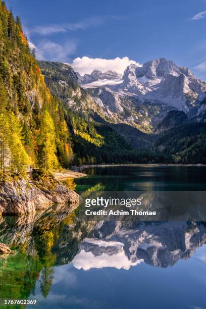 lake gosausee, salzburg, austria, europe - salzburg stock pictures, royalty-free photos & images