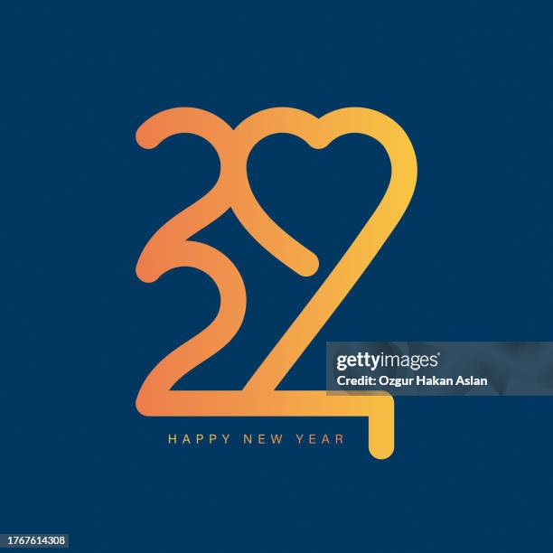 stockillustraties, clipart, cartoons en iconen met happy new year 2024 - nieuwjaarsdag