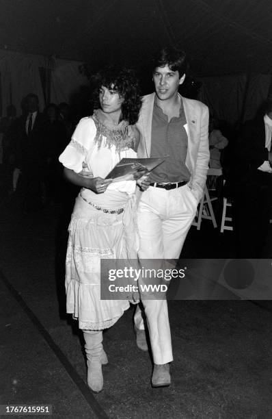 Stacey Nelkin and Tim Matheson attend a screening and afterparty in Los Angeles, California, on June 14, 1982.