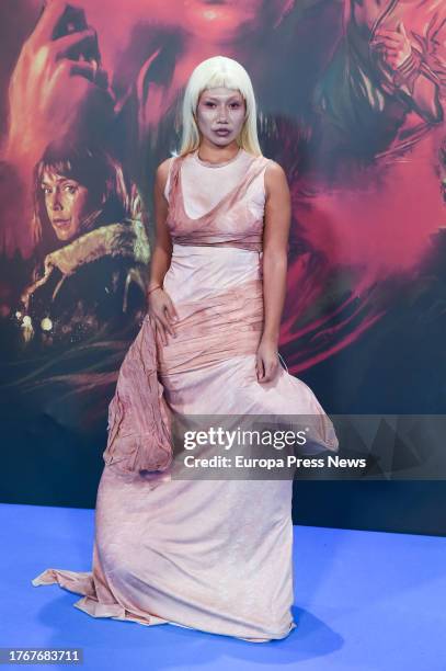 Carla Paucar attends the photocall for the premiere of the series 'Romancero', at the Paz cinemas, on 31 October, 2023 in Madrid, Spain. Romancero'...