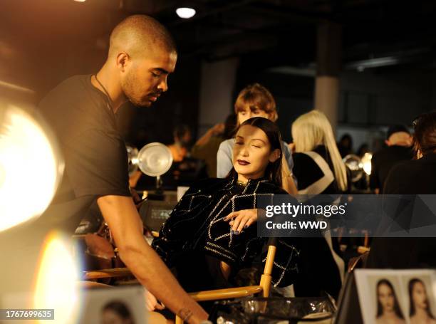 Bella Hadid backstage