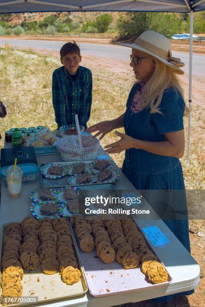 Bake sale in Short Creek with Voices for Dignity founder, Christine Marie.