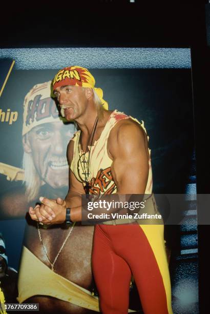 Hulk Hogan during the 1996 NATPE Convention at Sands Convention Center in Las Vegas, Nevada, United States, 23rd January 1996.