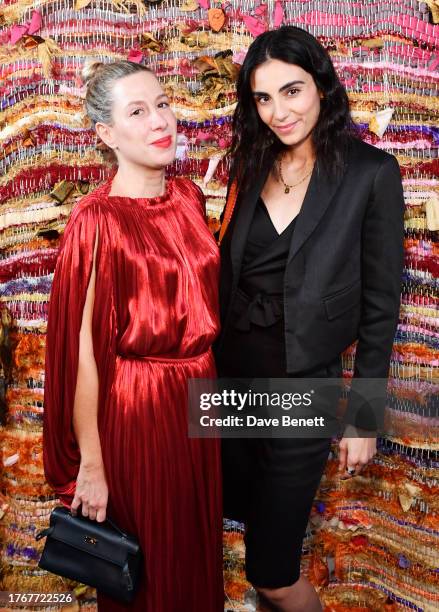 Pauline Cochet-Dallet and Aiysha Hart attend a fundraising dinner hosted by Sarabande in Decimo at The Standard, London on November 6, 2023 in...