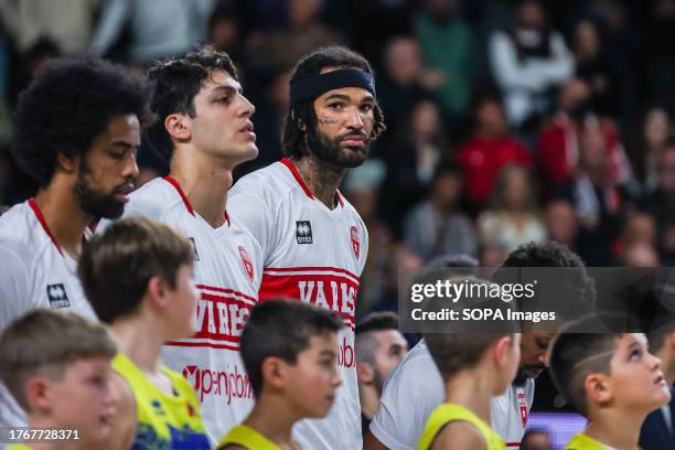 Willie Cauley-Stein of Pallacanestro Varese OpenJobMetis looks on during LBA Lega Basket A 2023/24 Regular Season game between Pallacanestro Varese...