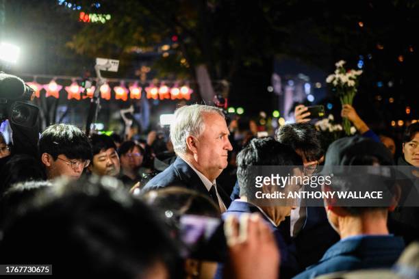 In this picture taken on October 29 Seoul-based American physician John Linton , Korean name Ihn Yohan, who is in charge of the ruling People Power...