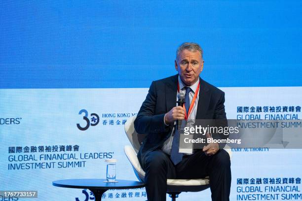 Ken Griffin, chief executive officer and founder of Citadel Advisors LLC, speaks during the Global Financial Leader's Investment Summit in Hong Kong,...