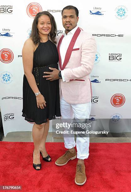 Dr. Anjelique Anderson Nunez and Johnny Nunez attend the The Compound Foundation Presents The 2nd Annual "Fostering A Legacy" Benefit Hosted By Ne-YO...