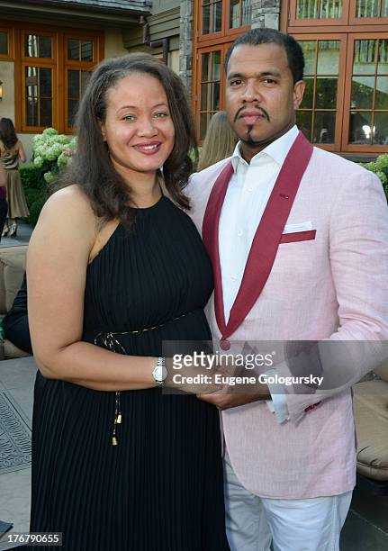 Dr. Anjelique Anderson Nunez and Johnny Nunez attend the The Compound Foundation Presents The 2nd Annual "Fostering A Legacy" Benefit Hosted By Ne-YO...