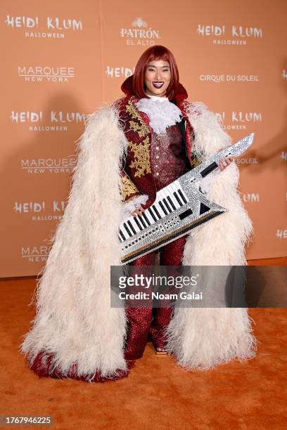 Chloe Flower attends Heidi Klum's 22nd Annual Halloween Party presented by Patron El Alto at Marquee on October 31, 2023 in New York City.