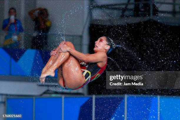 Itzamary Gonzalez of Mexico competes during the Teams Technical Routine at Centro Acuatico on Day 11 of Santiago 2023 Pan Am Games on October 31,...
