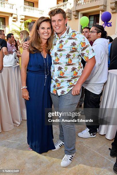 Broadcast journalist Maria Shriver and her son Christopher Schwarzenegger attend the Team Maria benefit for Best Buddies at Montage Beverly Hills on...