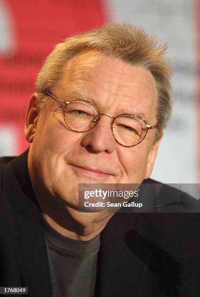 Director Alan Parker attends a news conference at the 53rd annual Berlinale Film Festival February 7, 2003 in Berlin. Parker is in Berlin for the...