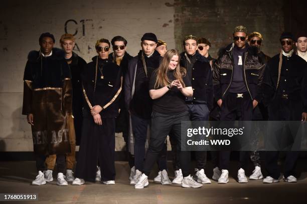 Astrid Andersen and models on the catwalk