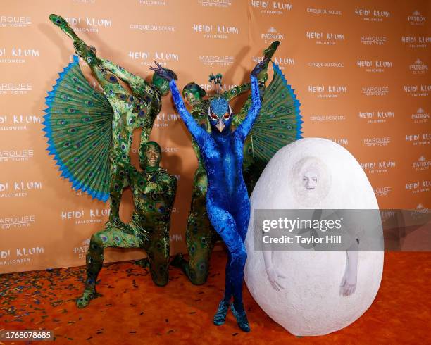 Heidi Klum and Tom Kaulitz attend the 2023 Heidi Klum Hallowe'en Party at Marquee on October 31, 2023 in New York City.