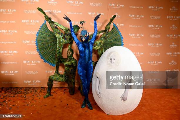 Heidi Klum and Tom Kaulitz attends Heidi Klum's 22nd Annual Halloween Party presented by Patron El Alto at Marquee on October 31, 2023 in New York...