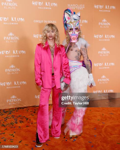 Candy Crash and Bill Kaulitz attend the 2023 Heidi Klum Hallowe'en Party at Marquee on October 31, 2023 in New York City.