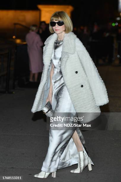 Anna Wintour arrives at the CFDA awards on November 06, 2023 in New York City.