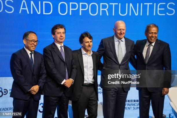 From Left to Right Asia Pacific President, Bank of America, Jin Su, Group Chief Executive, Schroders, Peter Harrison, CEO, Apollo Global Management,...