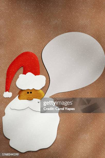 santa claus with bubble speech - beard stock illustrations stock pictures, royalty-free photos & images