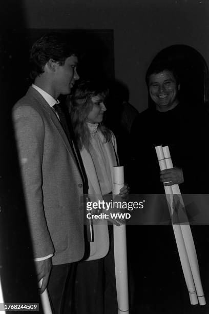 Teresa Laughlin and Tom Laughlin attend a party, celebarating new trustees of Filmex as well as the impending release of "Victor/Victoria," at the...