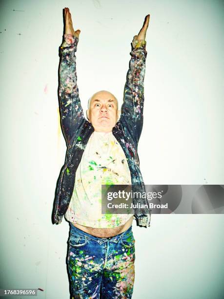 Artist Damien Hirst is photographed for SZ magazine on August 18, 2023 in London, England.