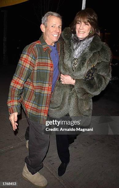 Photographer Peter Beard and former wife Mini Colman attend a celebration of the lensman's 65th birthday at Cipriani early morning January 23, 2003...