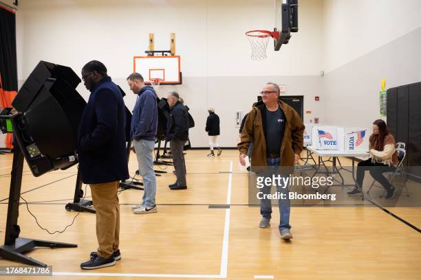 Voters cast their ballots at a polling location in Toledo, Ohio, US, on Tuesday, Nov. 7, 2023. Ohioans are considering a proposed amendment, called...