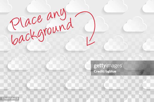 abstract blank background - transparent cloud pattern - white clouds transparent stock illustrations