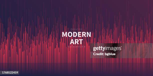 abstract background with vertical lines and red gradient - equalizer city stock illustrations