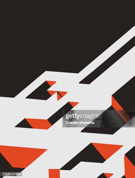 abstract minimalism geometric cube model design material pattern background - 3d cube stock illustrations